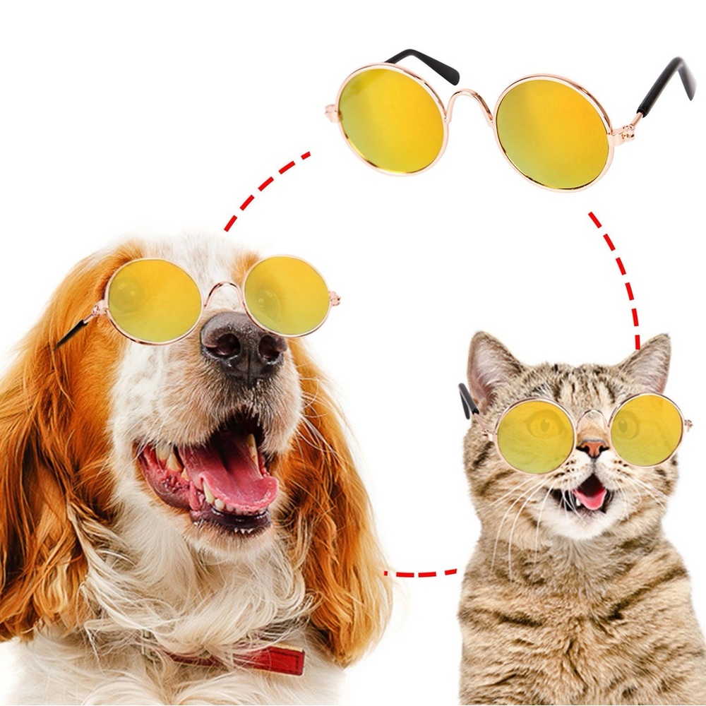 Small Round Retro Pet Sunglasses Dog Cat